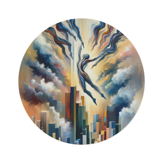 Collective Unity Leap Round Rug - ATUH.ART