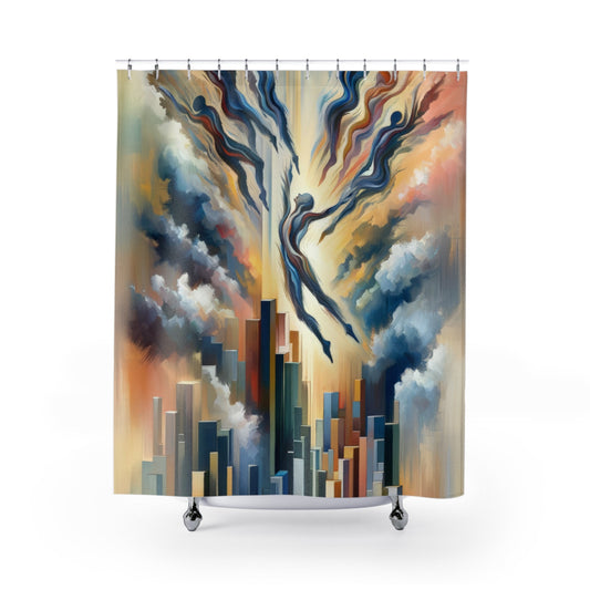 Collective Unity Leap Shower Curtains - ATUH.ART