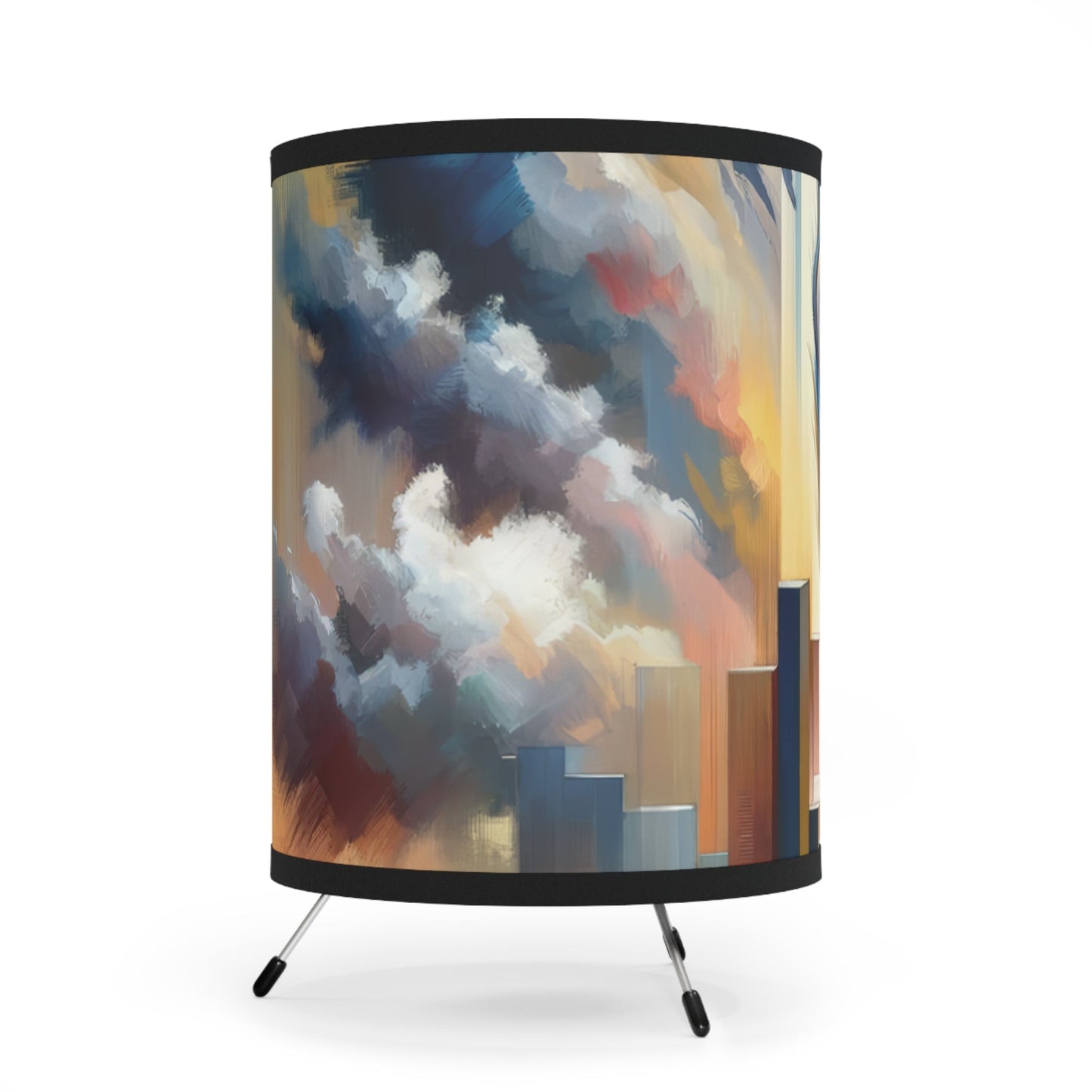 Collective Unity Leap Tripod Lamp with High-Res Printed Shade, US\CA plug - ATUH.ART