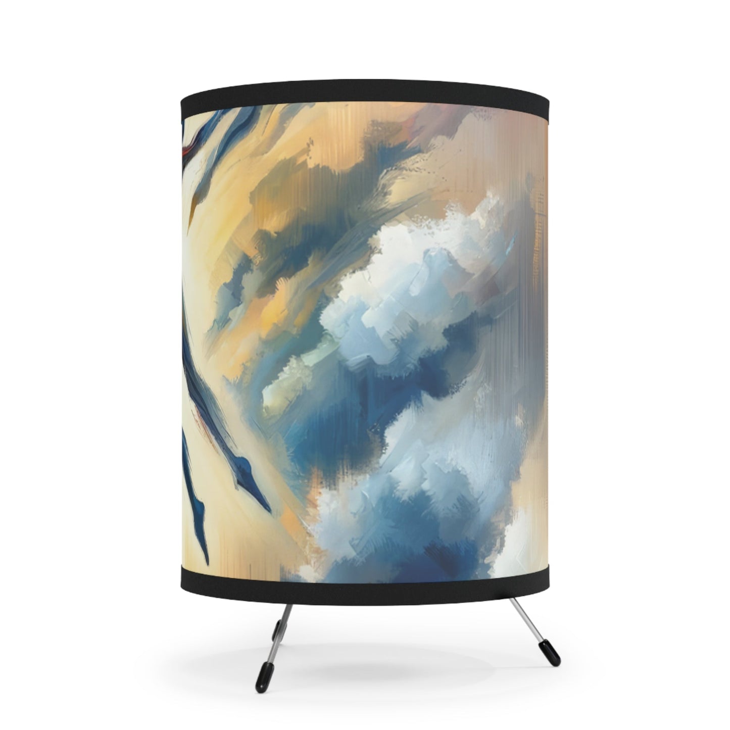 Collective Unity Leap Tripod Lamp with High-Res Printed Shade, US\CA plug - ATUH.ART