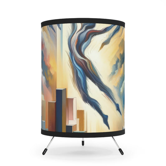 Collective Unity Leap Tripod Lamp with High-Res Printed Shade, US\CA plug - ATUH.ART