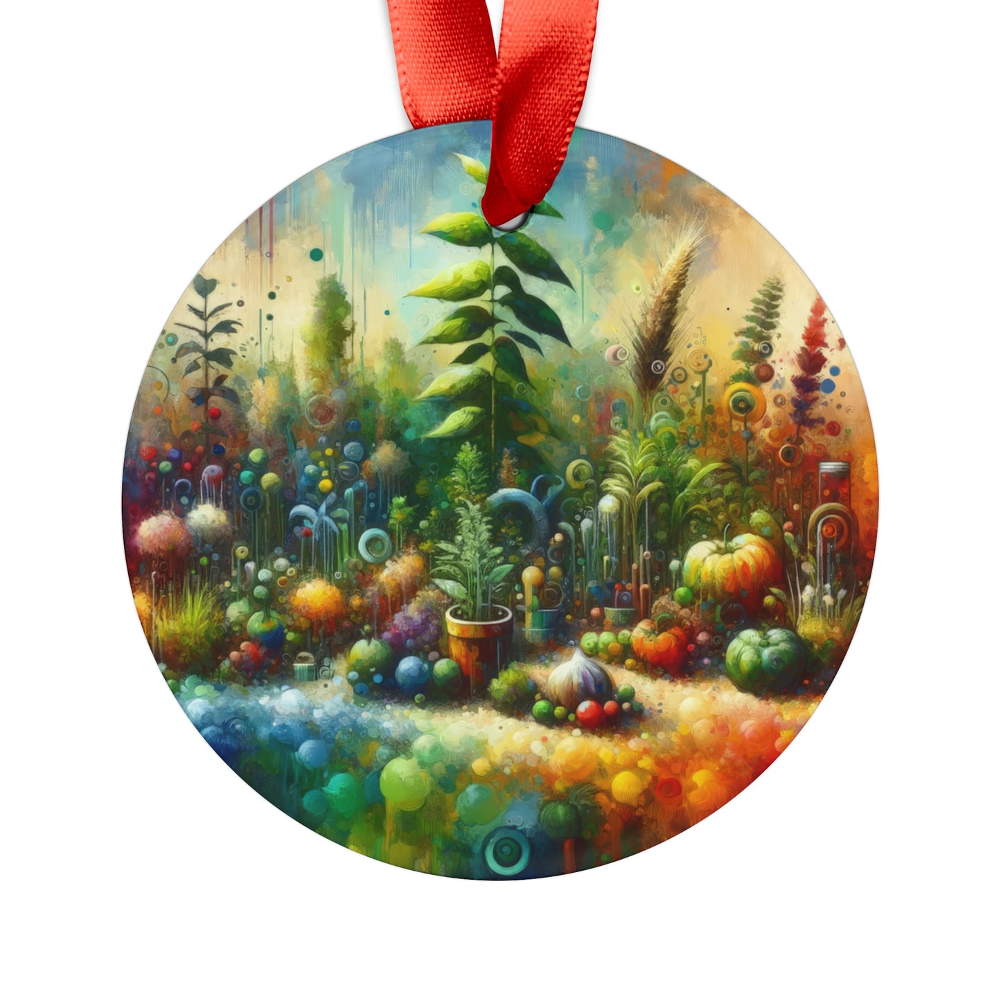 Communal Garden Microcosm Acrylic Ornament with Ribbon - ATUH.ART