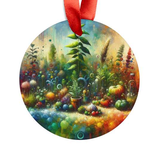 Communal Garden Microcosm Acrylic Ornament with Ribbon - ATUH.ART