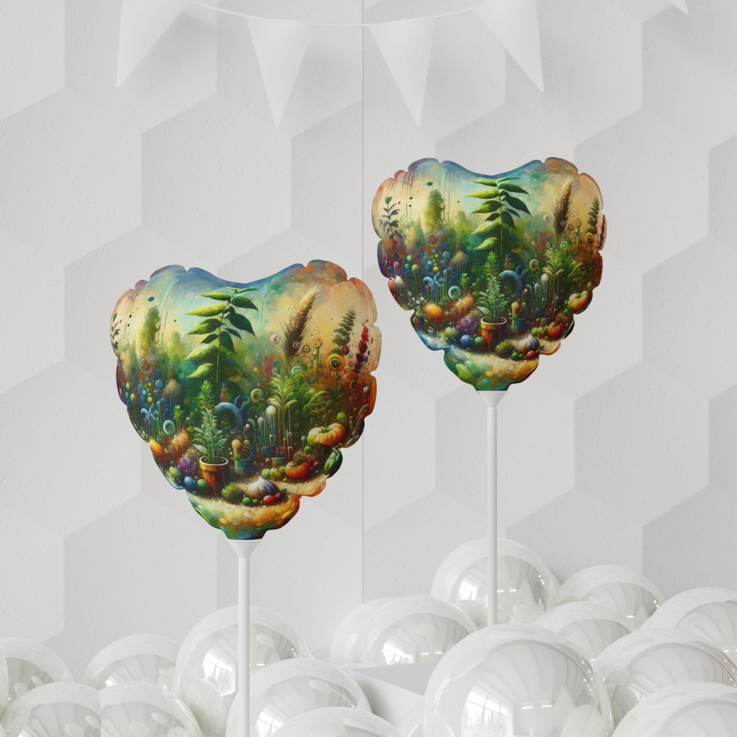 Communal Garden Microcosm Balloon (Round and Heart-shaped), 11" - ATUH.ART