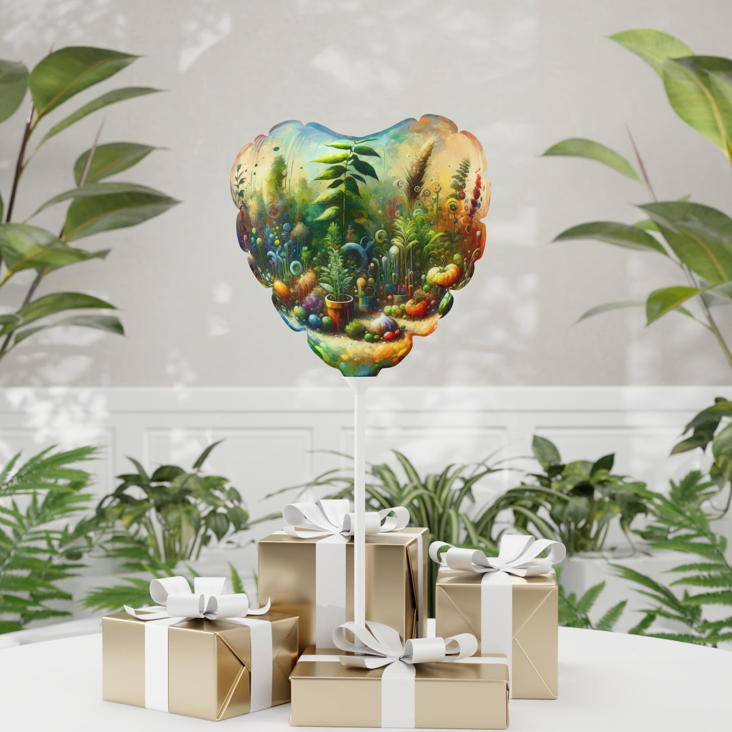Communal Garden Microcosm Balloon (Round and Heart-shaped), 11" - ATUH.ART
