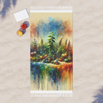 Communal Garden Microcosm Boho Beach Cloth - ATUH.ART