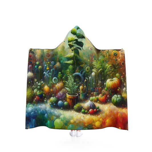 Communal Garden Microcosm Hooded Blanket - ATUH.ART