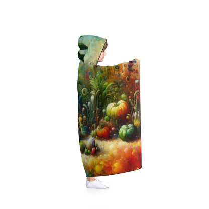 Communal Garden Microcosm Hooded Blanket - ATUH.ART