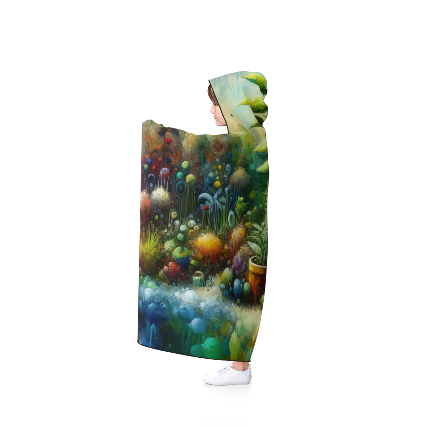 Communal Garden Microcosm Hooded Blanket - ATUH.ART