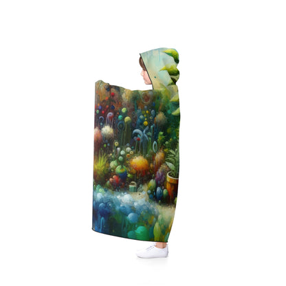 Communal Garden Microcosm Hooded Blanket - ATUH.ART