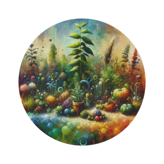 Communal Garden Microcosm Round Rug - ATUH.ART