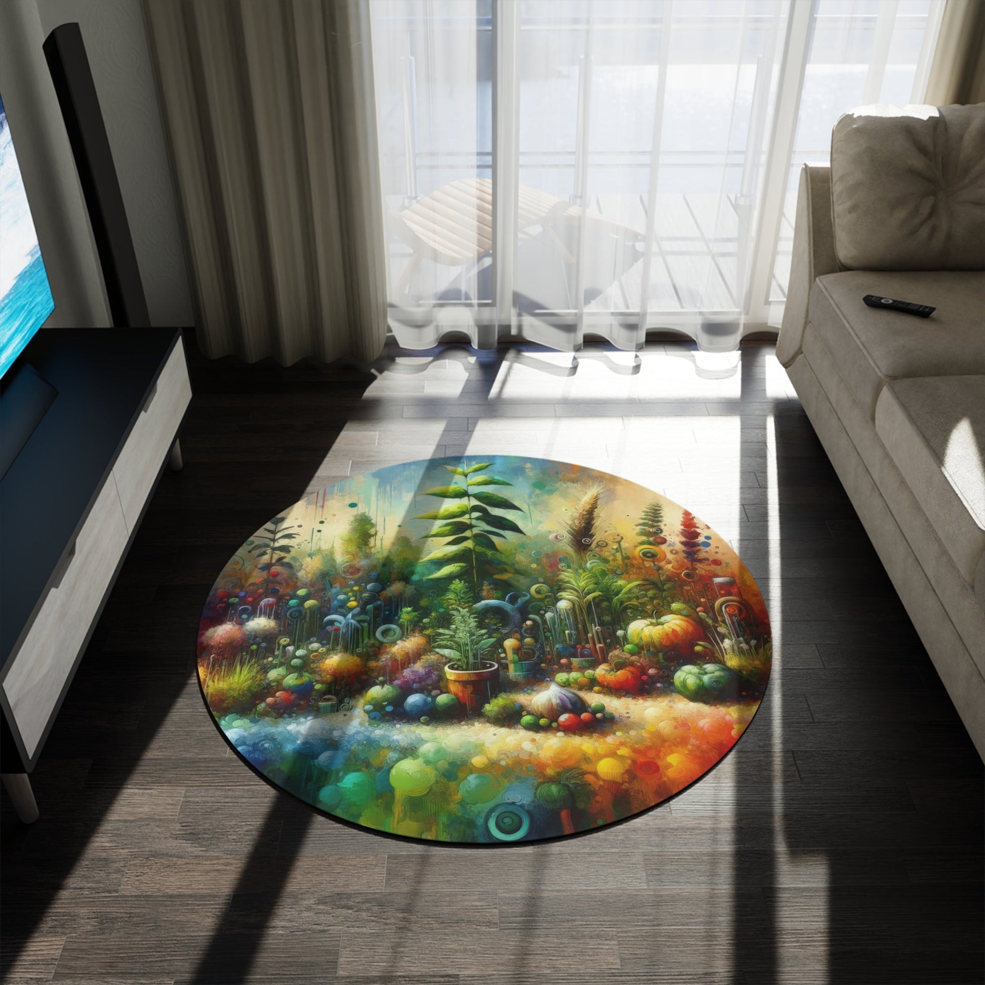Communal Garden Microcosm Round Rug - ATUH.ART