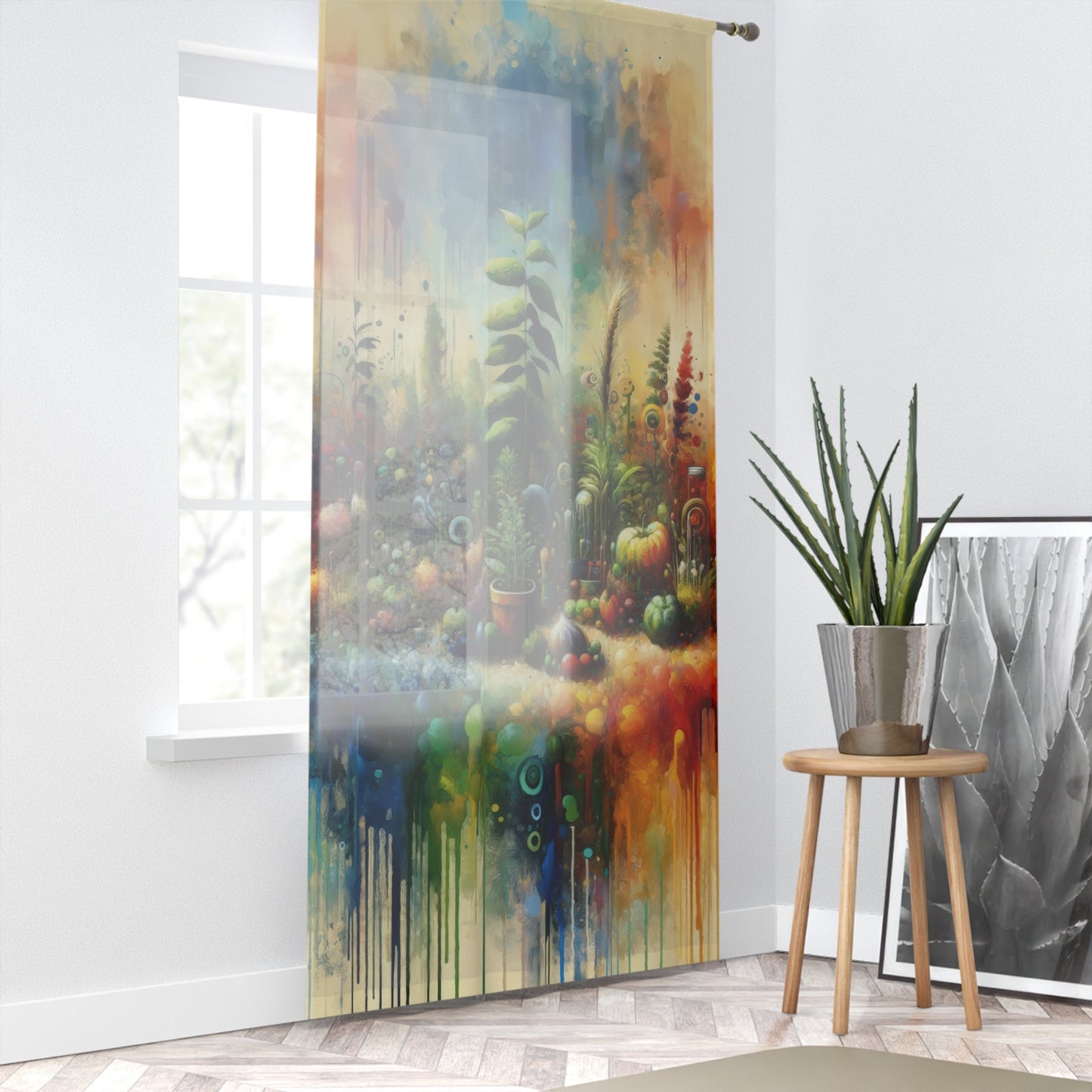 Communal Garden Microcosm Window Curtain - ATUH.ART