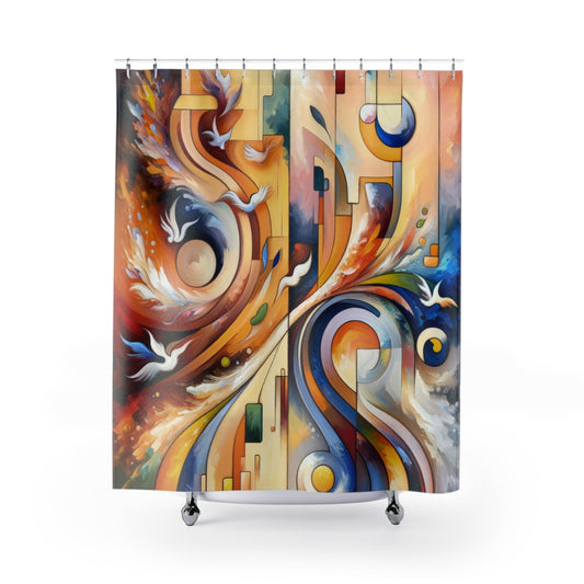 Companionable Lightness Journey Shower Curtains - ATUH.ART