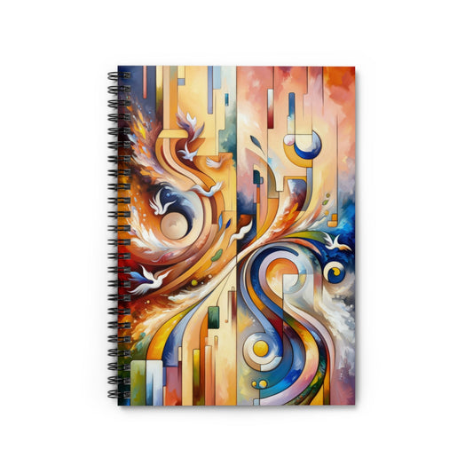 Companionable Lightness Journey Spiral Notebook - Ruled Line - ATUH.ART