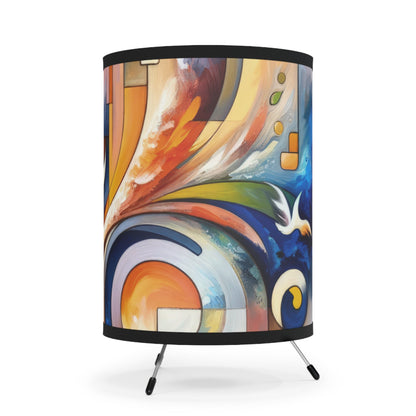 Companionable Lightness Journey Tripod Lamp with High-Res Printed Shade, US\CA plug - ATUH.ART
