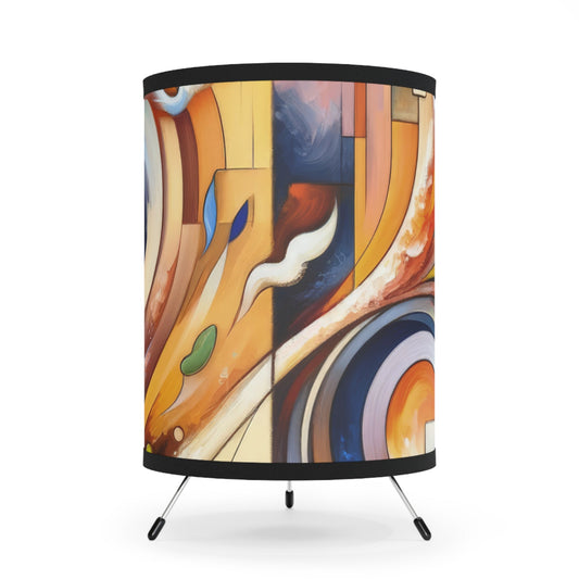 Companionable Lightness Journey Tripod Lamp with High-Res Printed Shade, US\CA plug - ATUH.ART