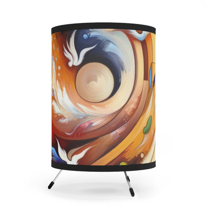 Companionable Lightness Journey Tripod Lamp with High-Res Printed Shade, US\CA plug - ATUH.ART