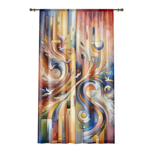 Companionable Lightness Journey Window Curtain - ATUH.ART