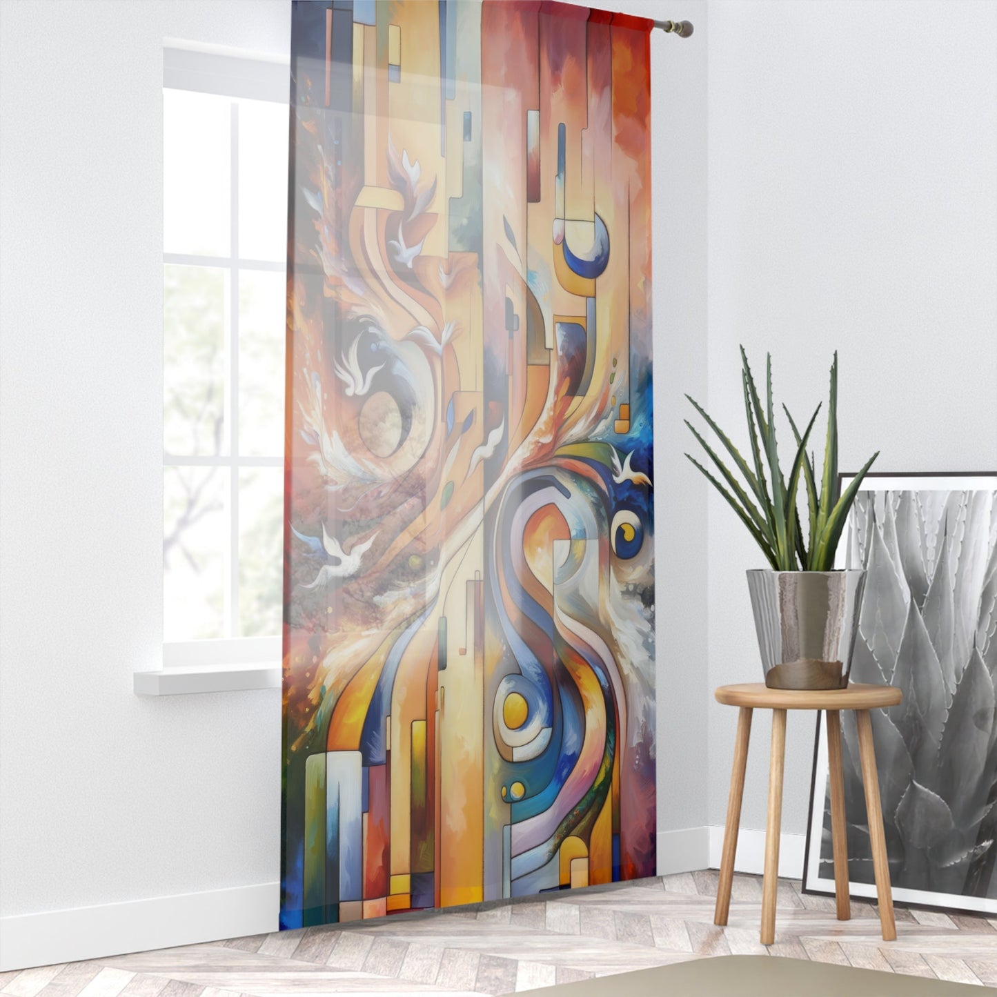 Companionable Lightness Journey Window Curtain - ATUH.ART