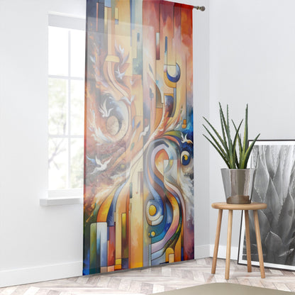 Companionable Lightness Journey Window Curtain - ATUH.ART
