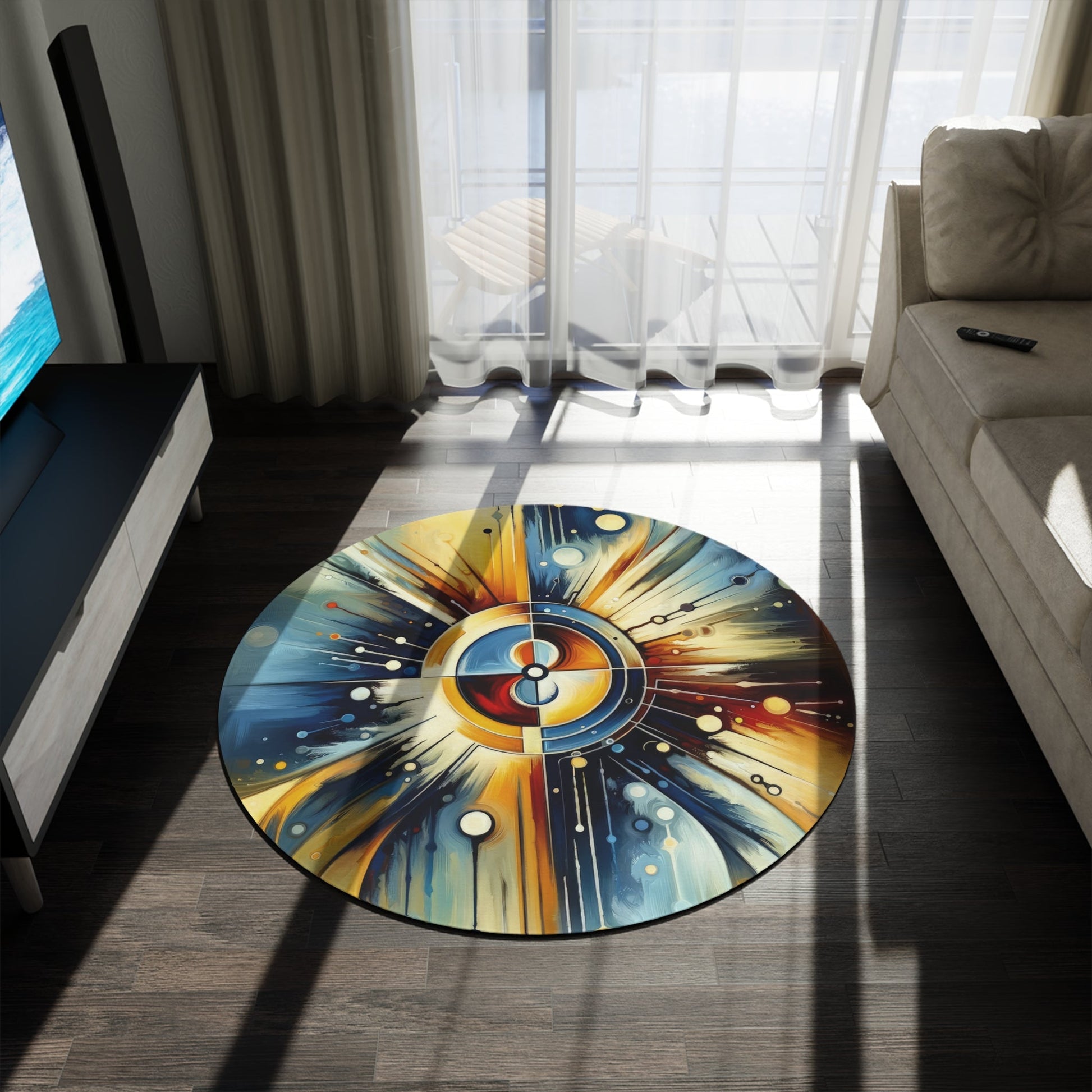Compassionate Ethical Guidance Round Rug - ATUH.ART