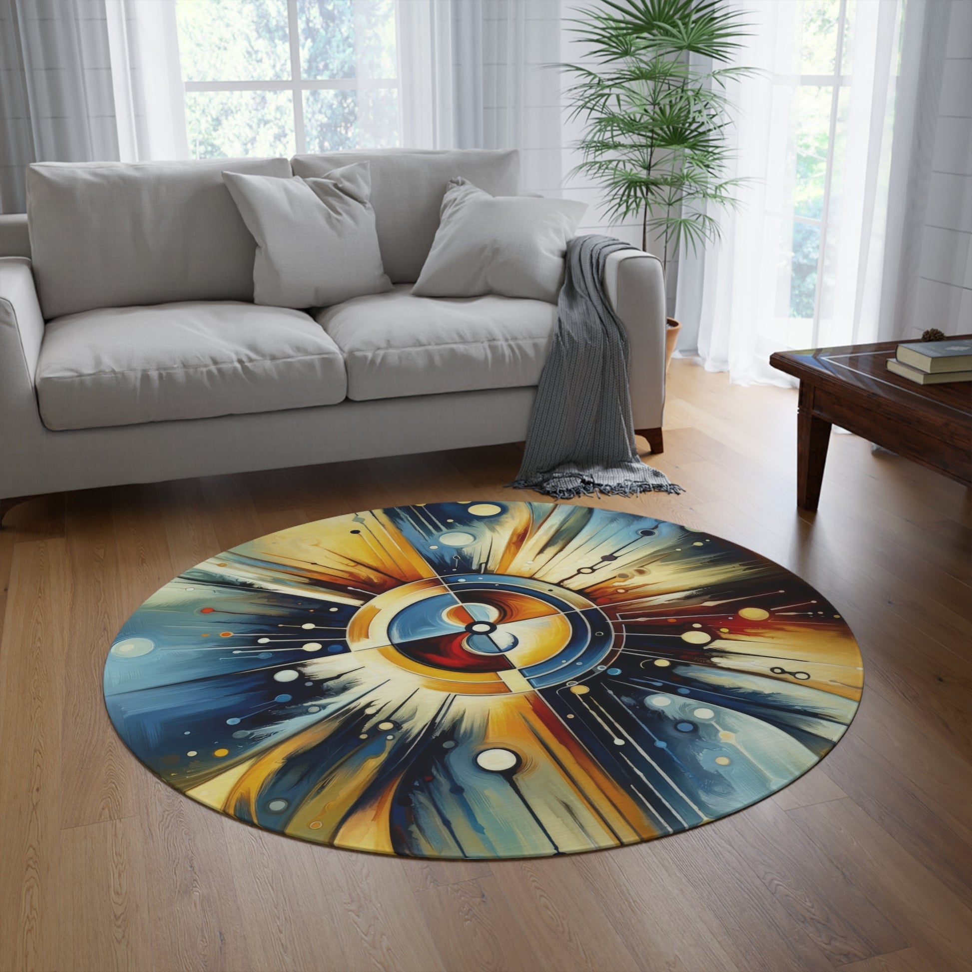 Compassionate Ethical Guidance Round Rug - ATUH.ART