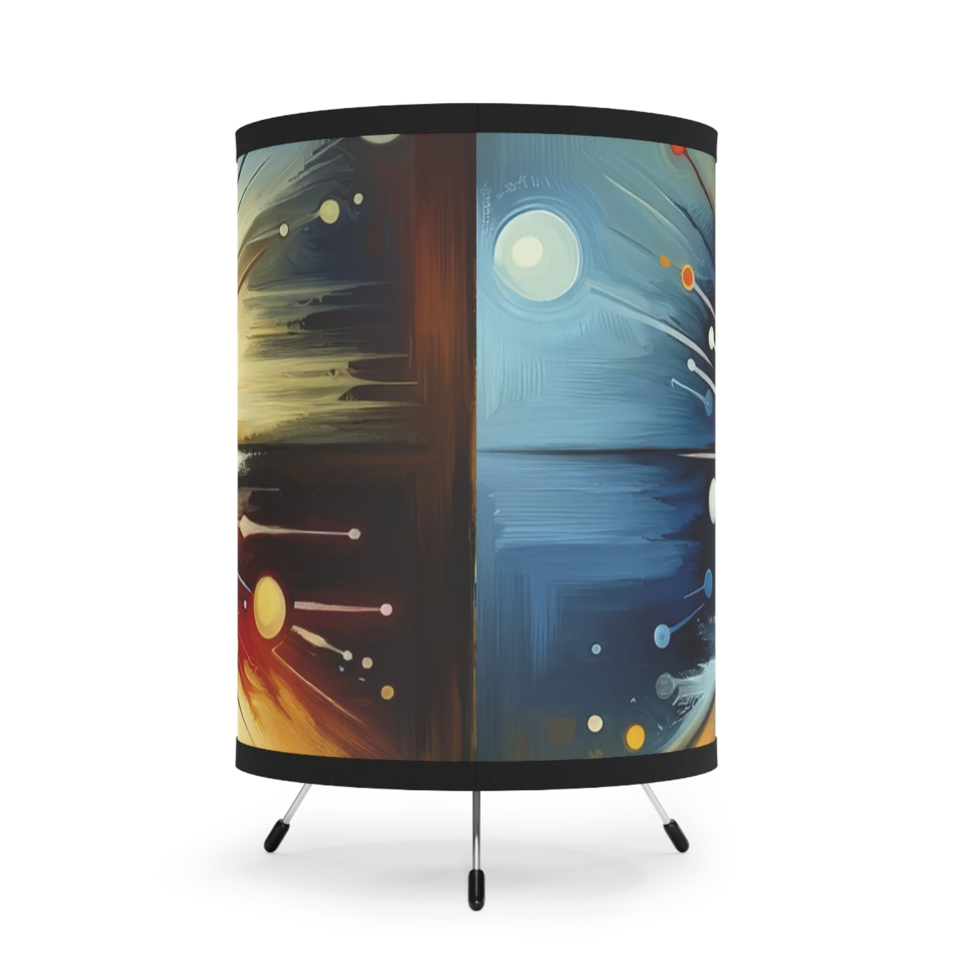 Compassionate Ethical Guidance Tripod Lamp with High-Res Printed Shade, US\CA plug - ATUH.ART