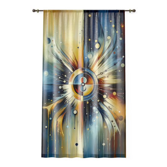 Compassionate Ethical Guidance Window Curtain - ATUH.ART
