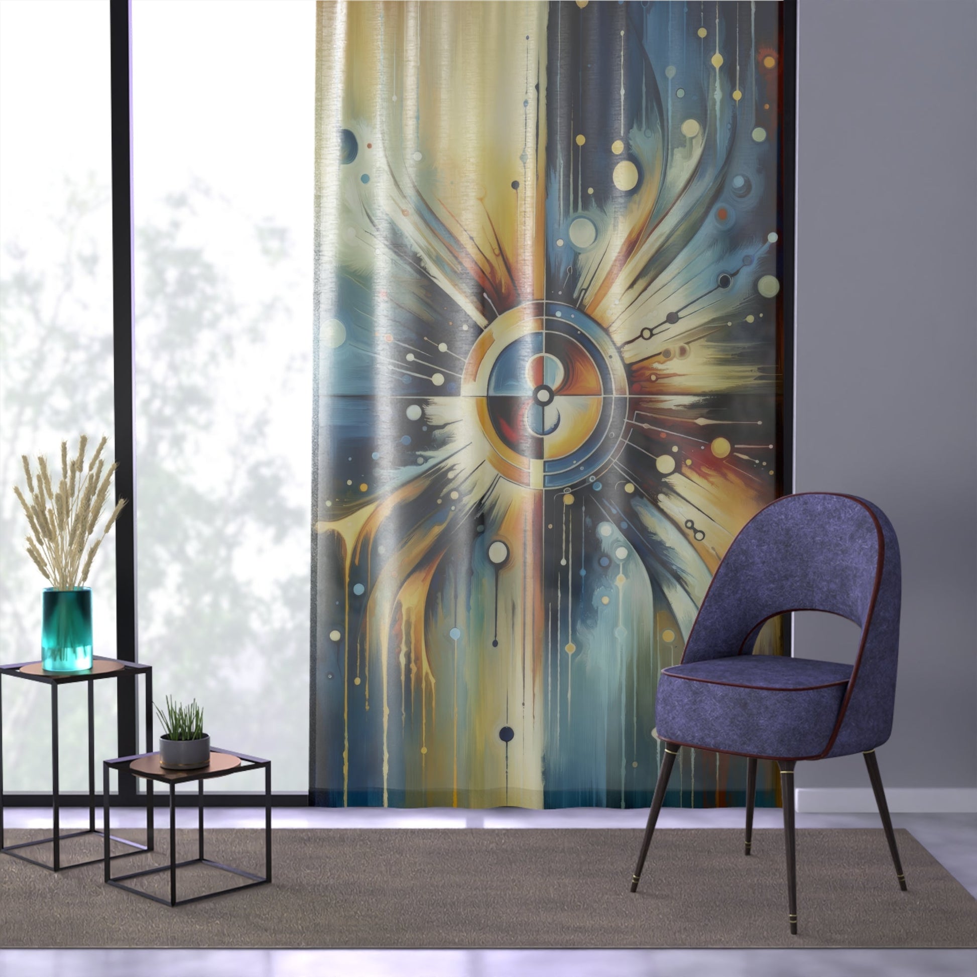 Compassionate Ethical Guidance Window Curtain - ATUH.ART