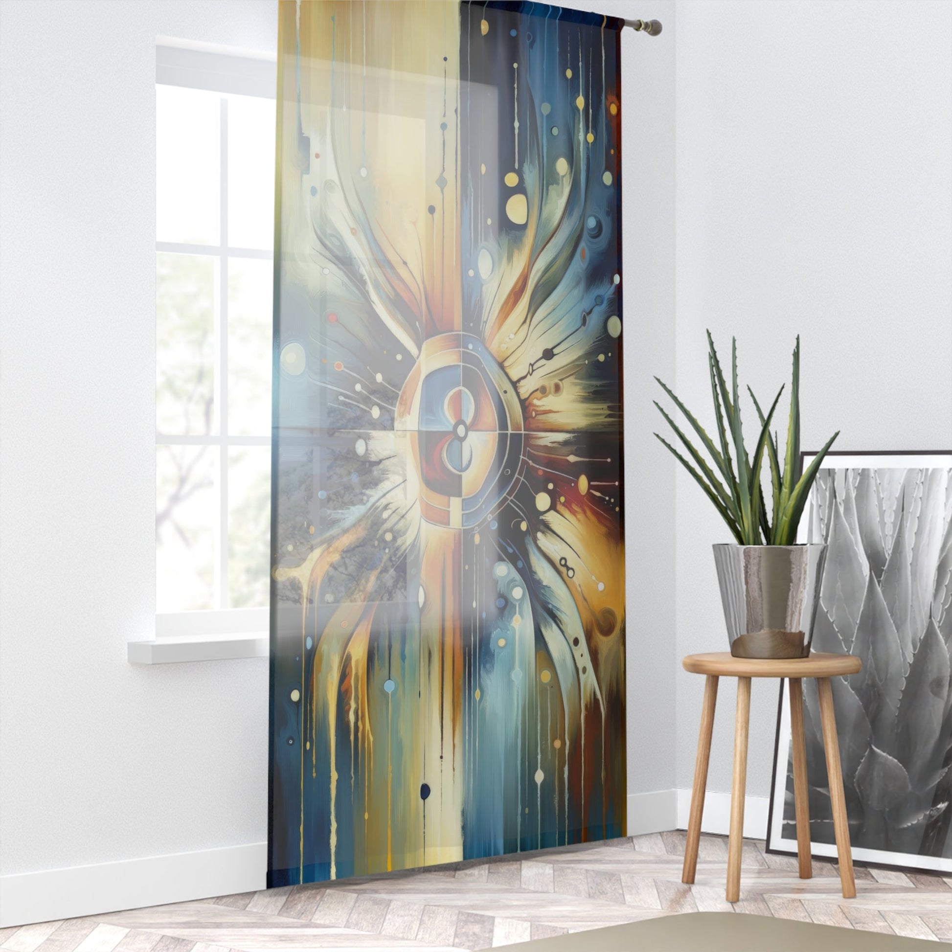 Compassionate Ethical Guidance Window Curtain - ATUH.ART