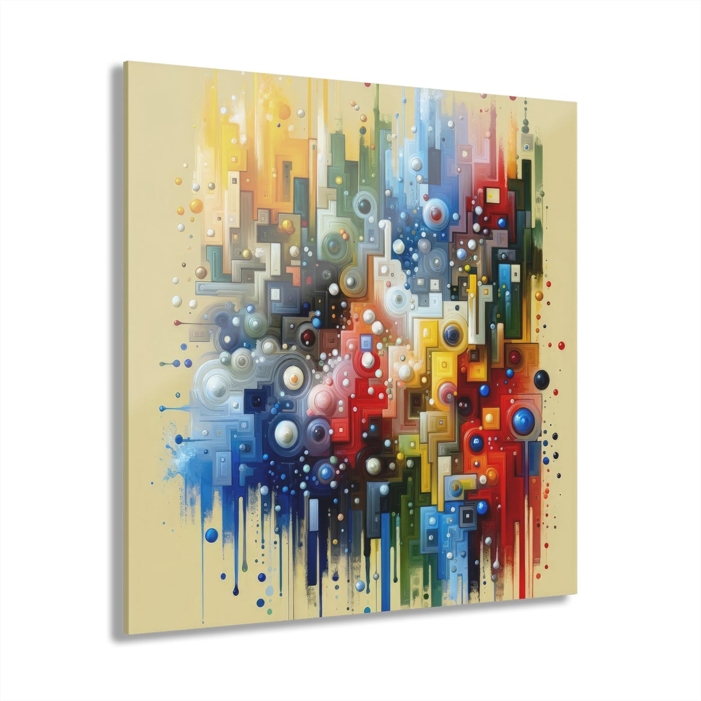Connected Chromatic Tachism Acrylic Prints (French Cleat Hanging) - ATUH.ART