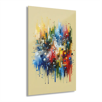 Connected Chromatic Tachism Acrylic Prints (French Cleat Hanging) - ATUH.ART