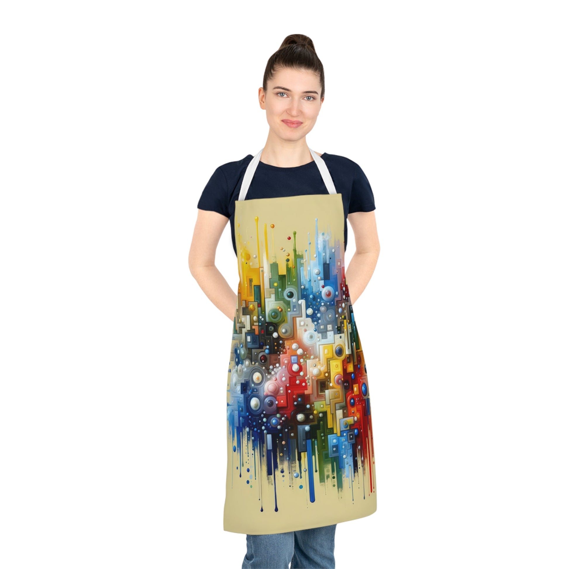 Connected Chromatic Tachism Adult Apron (AOP) - ATUH.ART