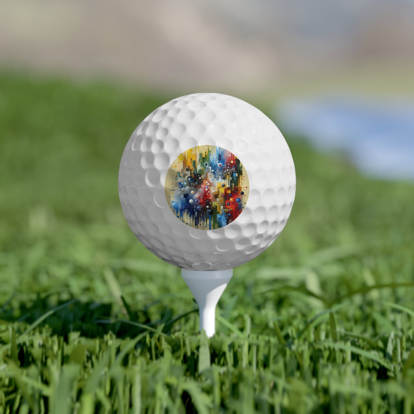 Connected Chromatic Tachism Golf Balls, 6pcs - ATUH.ART