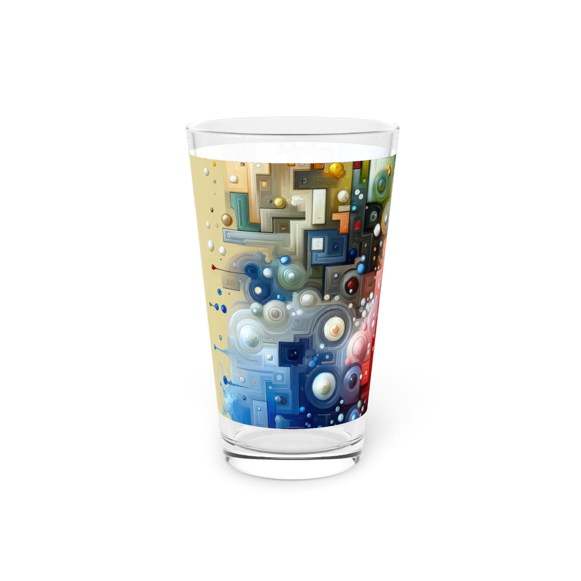 Connected Chromatic Tachism Pint Glass, 16oz - ATUH.ART