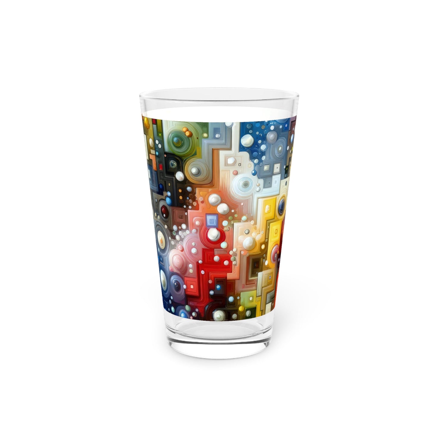 Connected Chromatic Tachism Pint Glass, 16oz - ATUH.ART