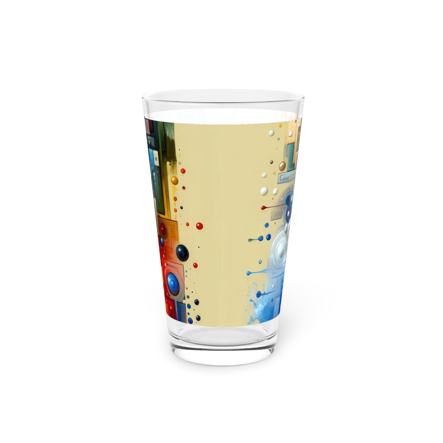 Connected Chromatic Tachism Pint Glass, 16oz - ATUH.ART