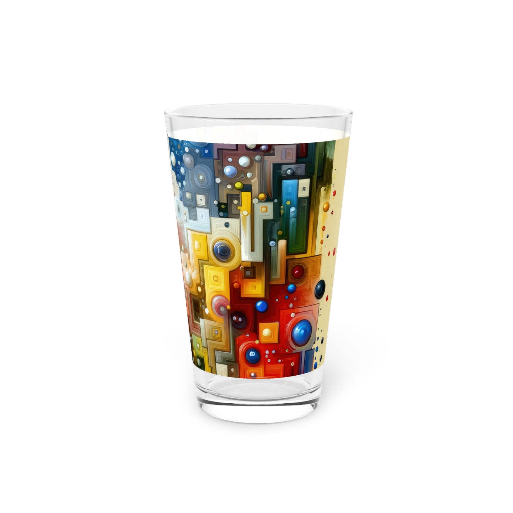 Connected Chromatic Tachism Pint Glass, 16oz - ATUH.ART