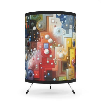 Connected Chromatic Tachism Tripod Lamp with High-Res Printed Shade, US\CA plug - ATUH.ART
