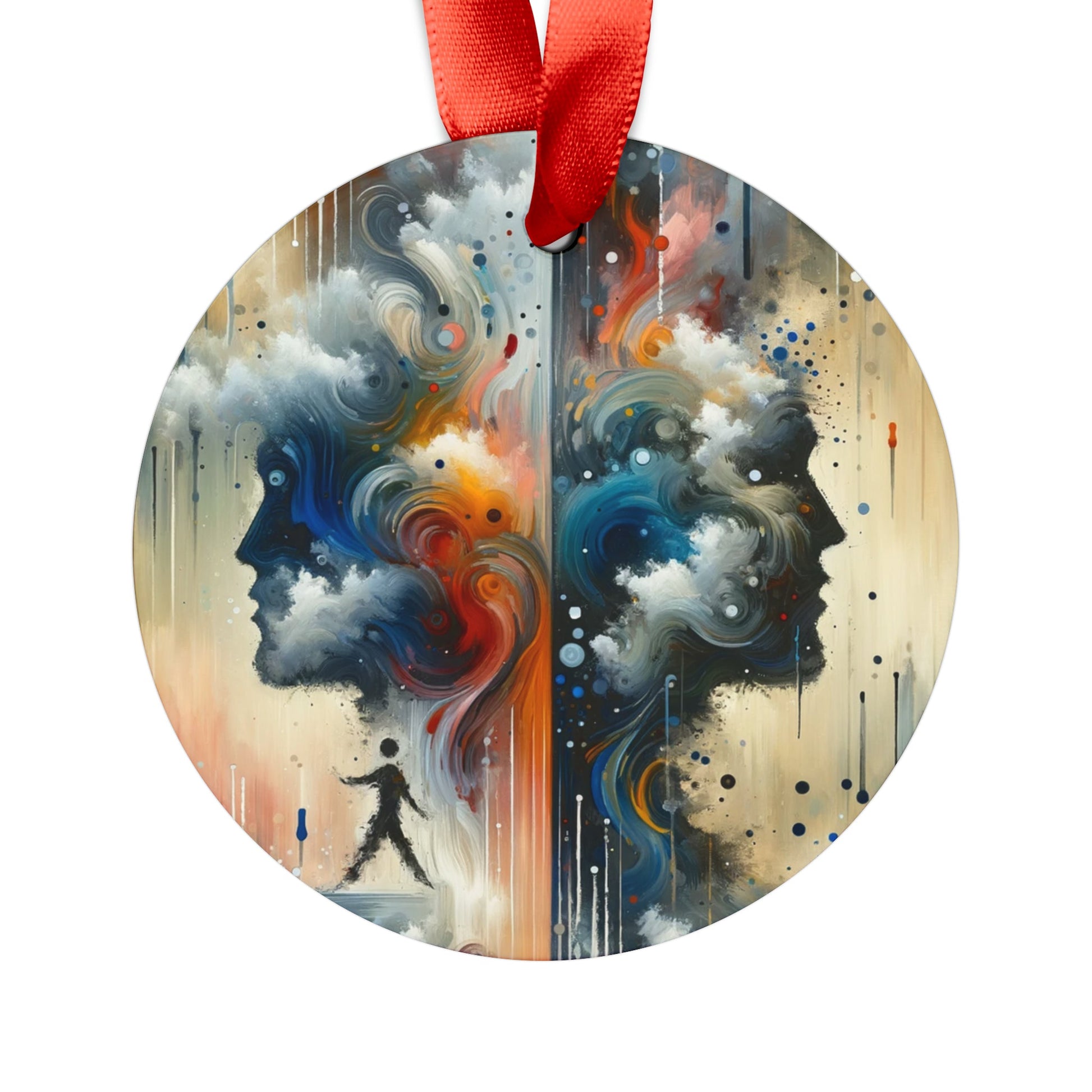 Connected Isolation Paradox Acrylic Ornament with Ribbon - ATUH.ART
