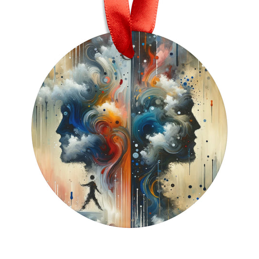 Connected Isolation Paradox Acrylic Ornament with Ribbon - ATUH.ART