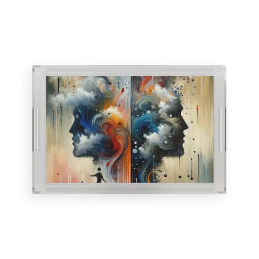 Connected Isolation Paradox Acrylic Serving Tray - ATUH.ART