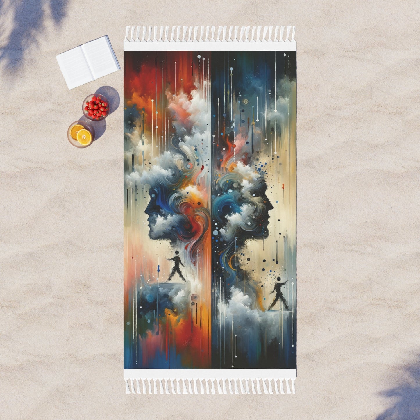 Connected Isolation Paradox Boho Beach Cloth - ATUH.ART