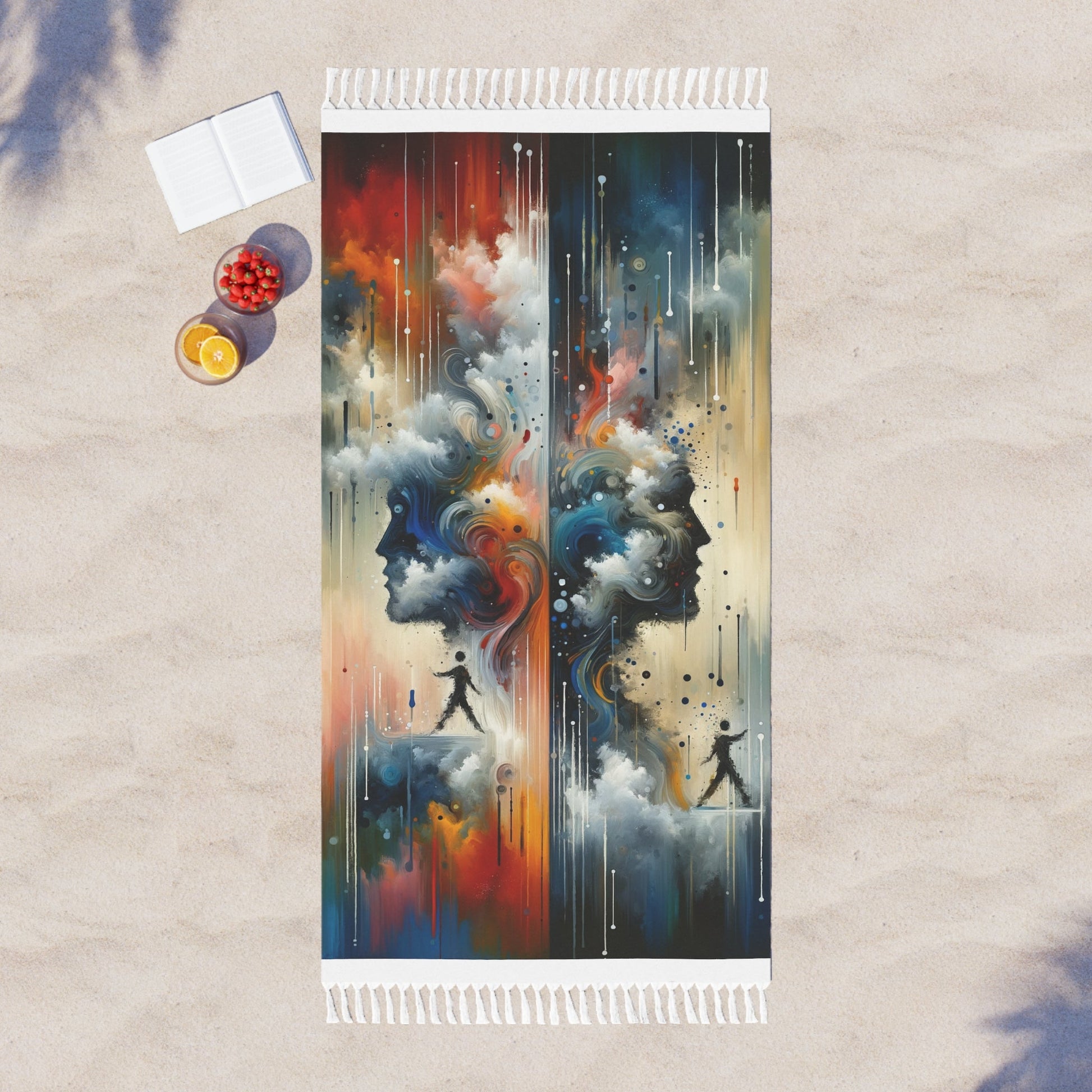 Connected Isolation Paradox Boho Beach Cloth - ATUH.ART