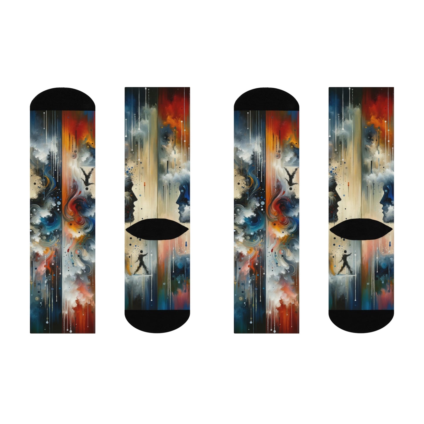 Connected Isolation Paradox Cushioned Crew Socks - ATUH.ART