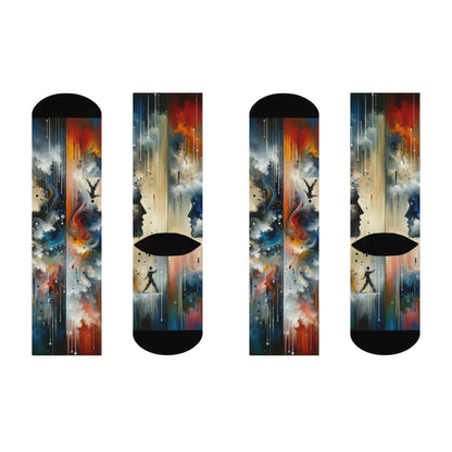 Connected Isolation Paradox Cushioned Crew Socks - ATUH.ART