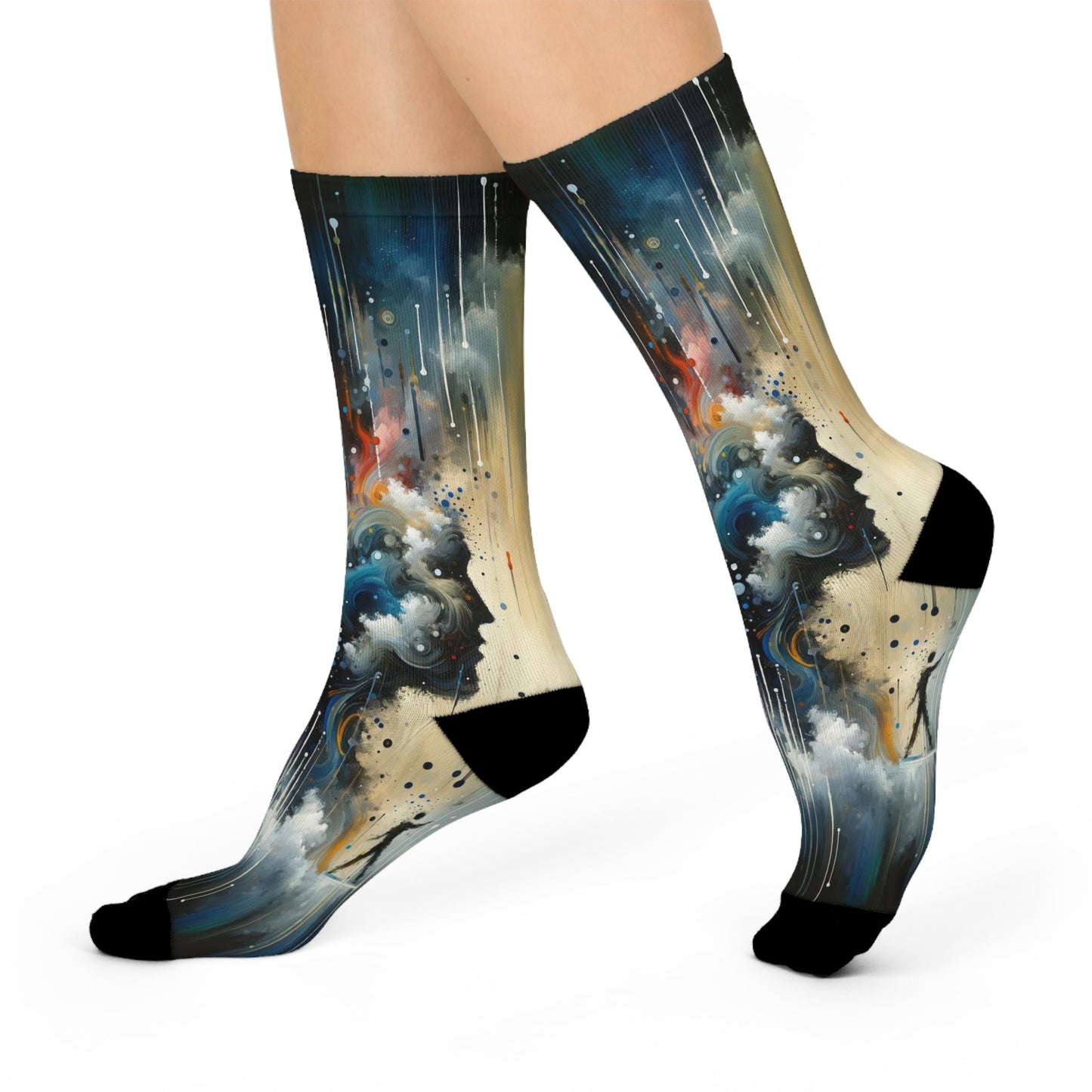 Connected Isolation Paradox Cushioned Crew Socks - ATUH.ART