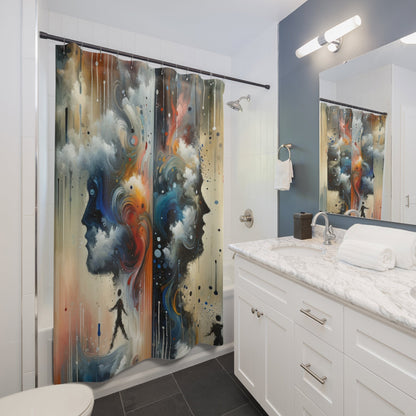 Connected Isolation Paradox Shower Curtains - ATUH.ART
