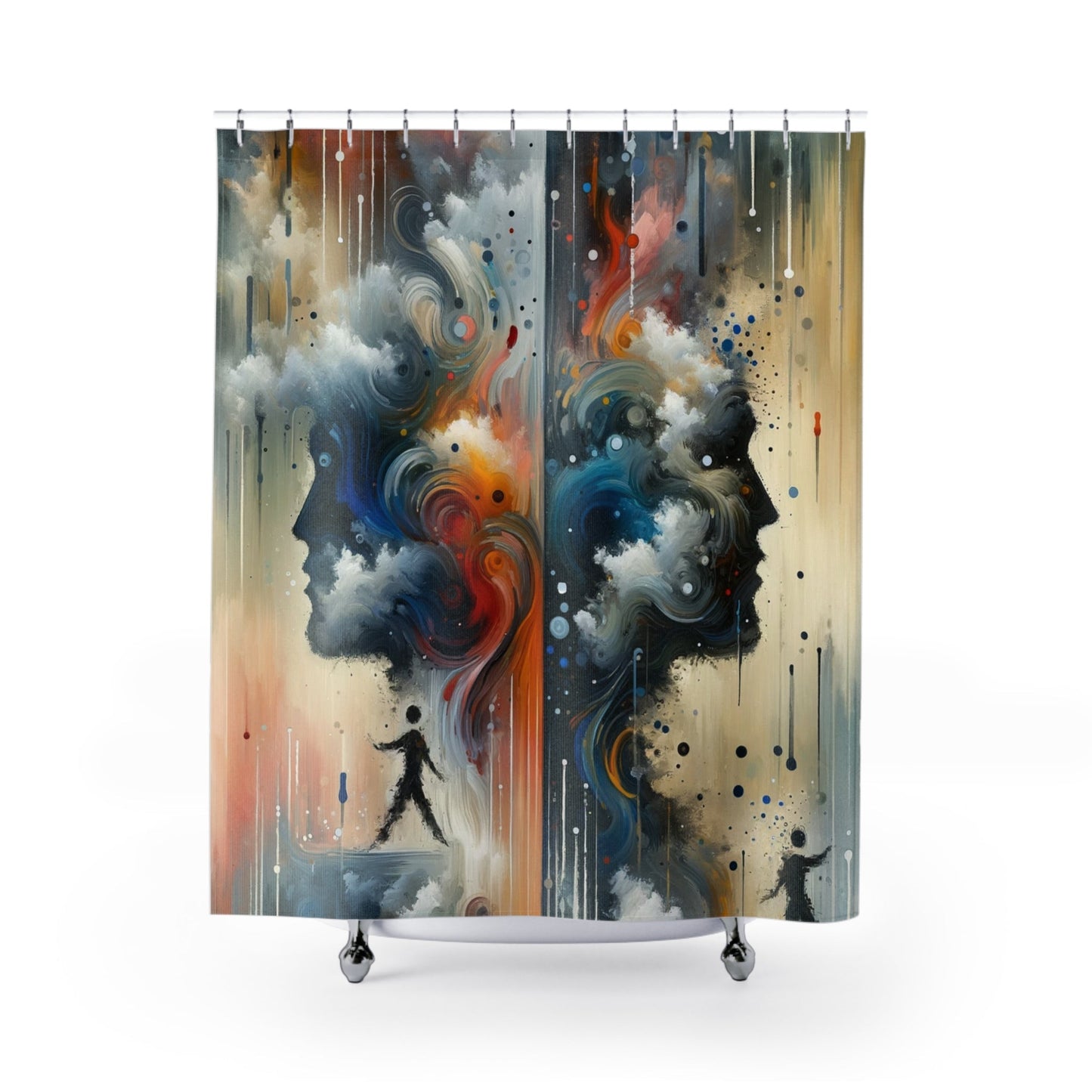 Connected Isolation Paradox Shower Curtains - ATUH.ART